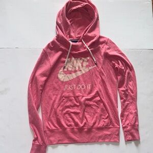 Nike Women's Pink Hoodie with Logo